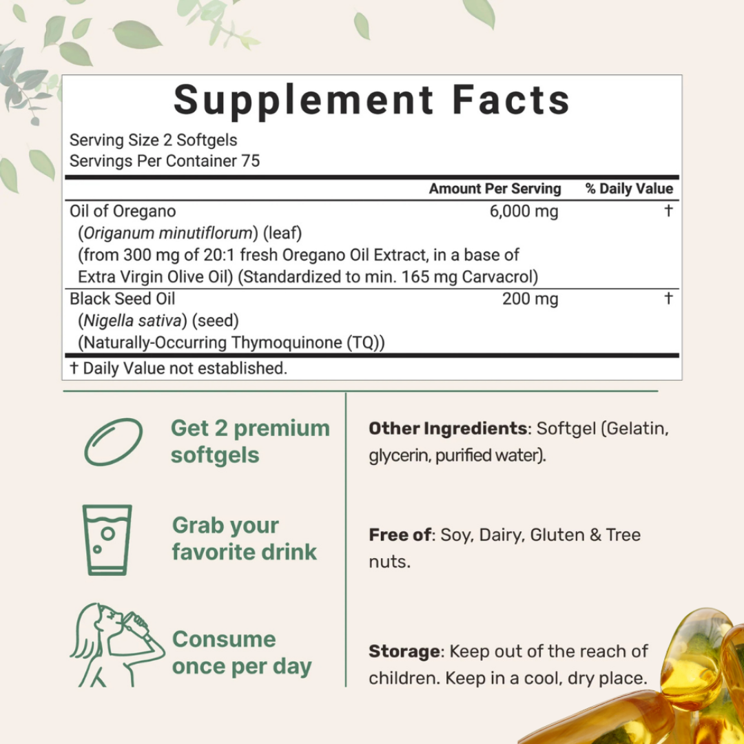 Aceite de Orégano + Semilla Negra
