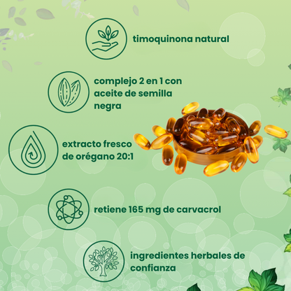 Aceite de Orégano + Semilla Negra