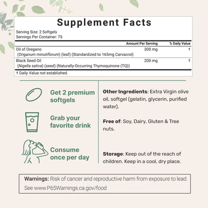 Micro Ingredients Oregano Oil with Black Seed Oil